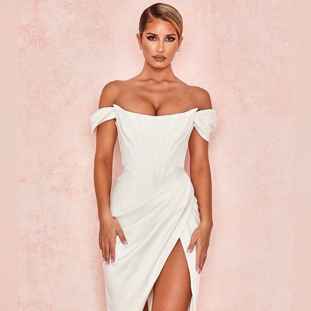 House of CB Loretta Ivory Dress Small